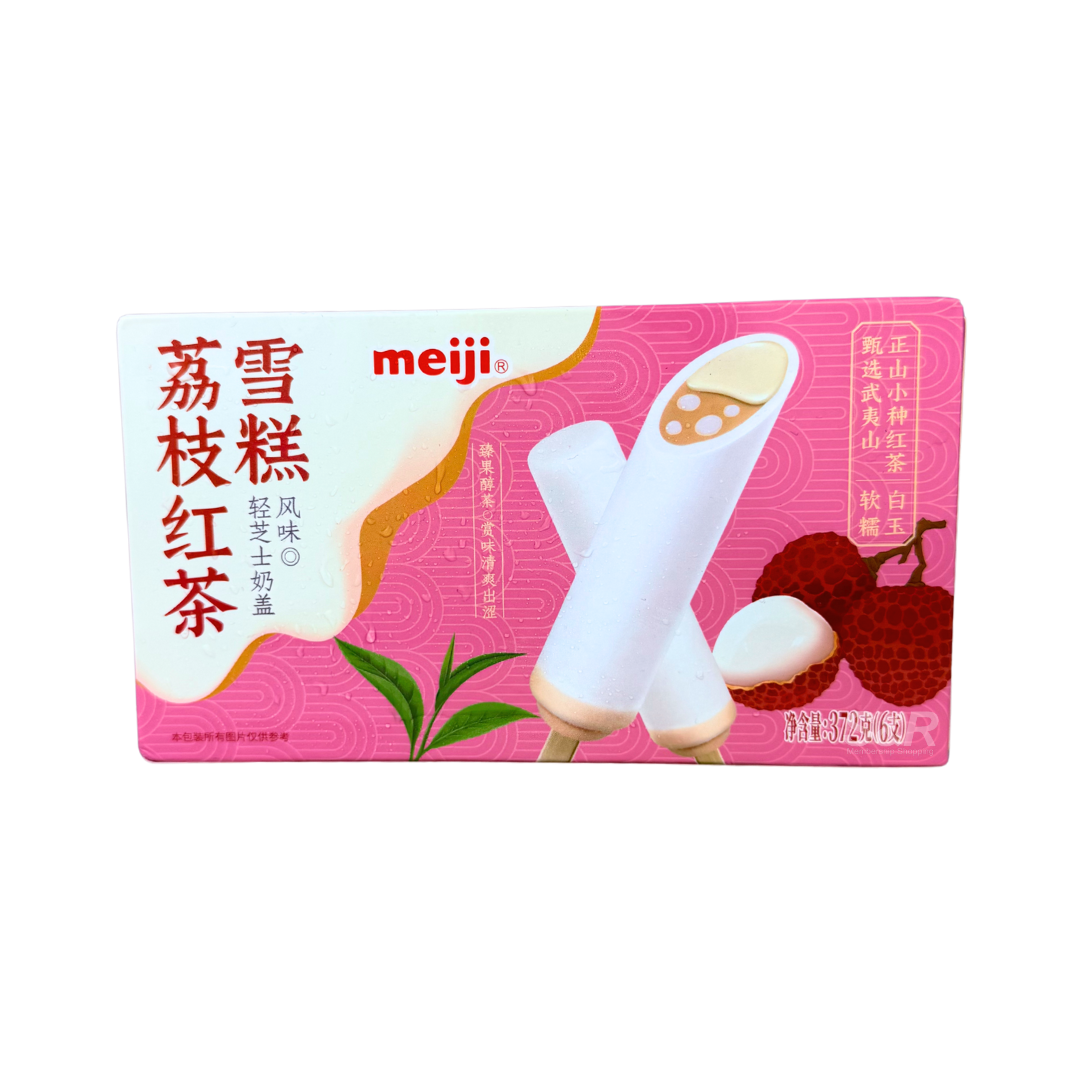 Meiji Lychee Black Tea Ice Cream 62g x 6 pieces